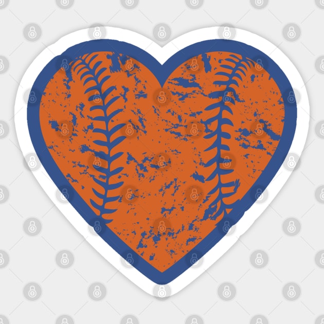 I <3 Baseball (Orange) Sticker by kellyoconnell